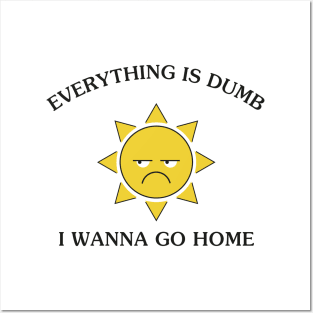 Everything Is Dumb I Wanna Go Home Posters and Art